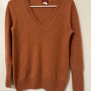 J. Crew Women's V-Neck Sweater - Warm Rust